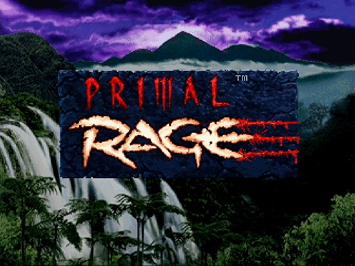 Primal Rage title screen for Sega Saturn